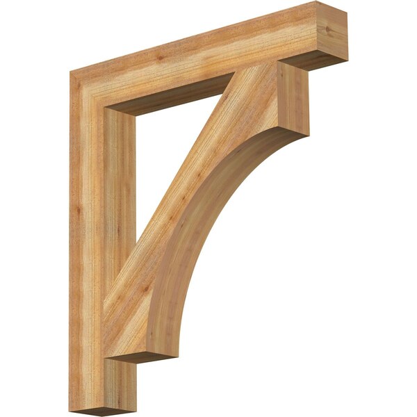 Ekena Millwork Westlake Block Rough Sawn Bracket, Western Red Cedar, 6"W x 40"D x 44"H BKT06X40X44WTL05RWR - main